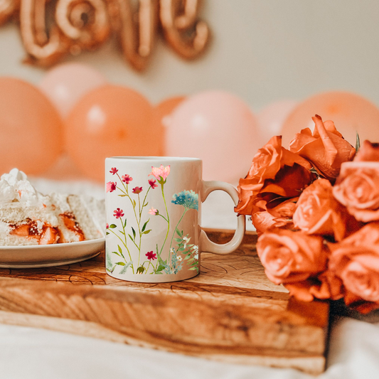 flowers mug