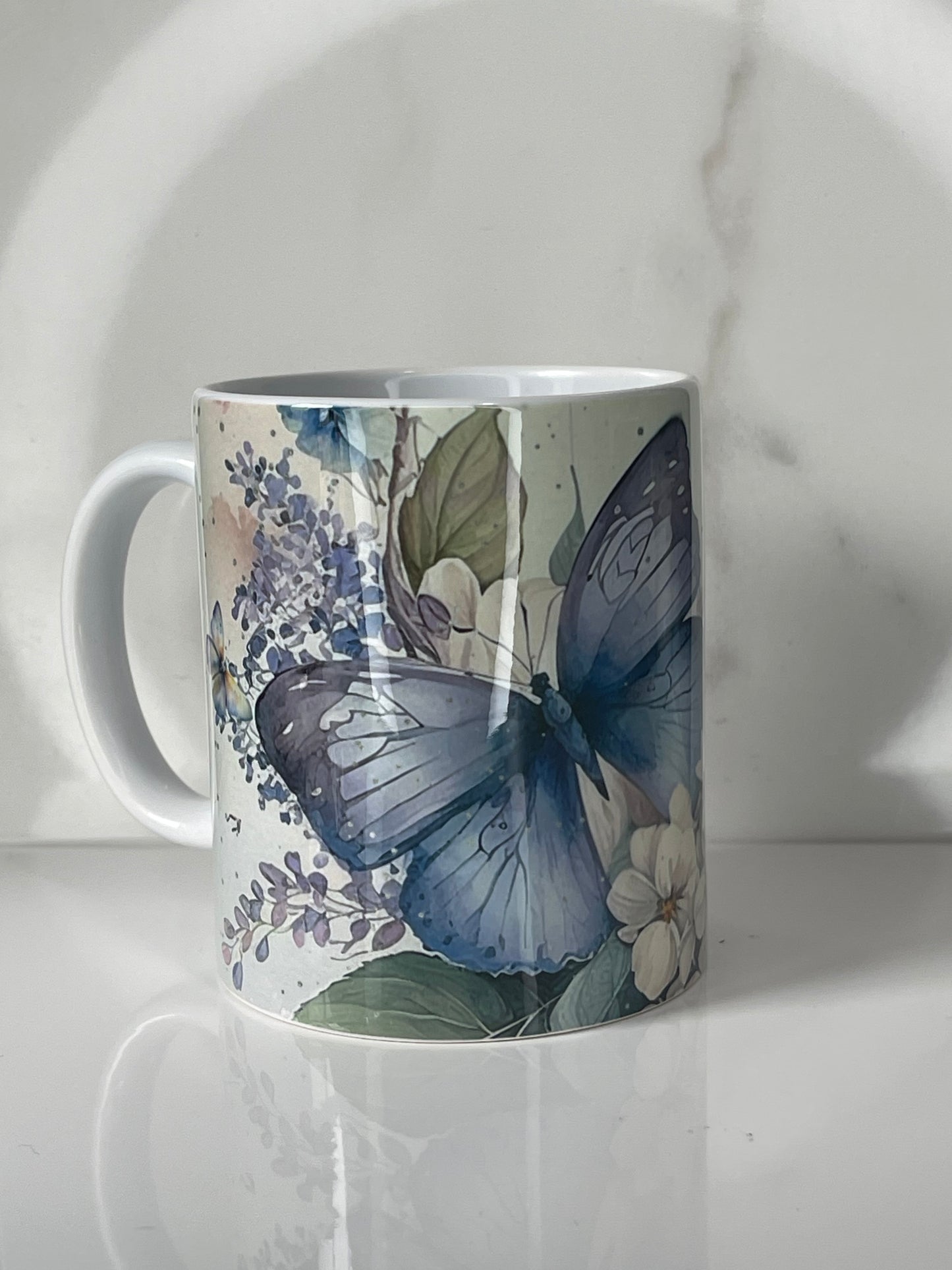 Butterfly and Flowers Mug